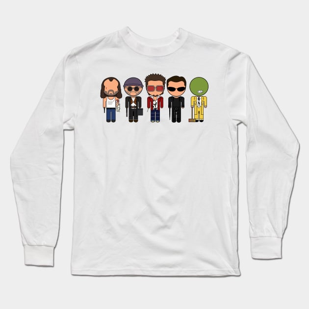 90s Cool Movie Icons - "Vector-Eds" Long Sleeve T-Shirt by TwistedKoala